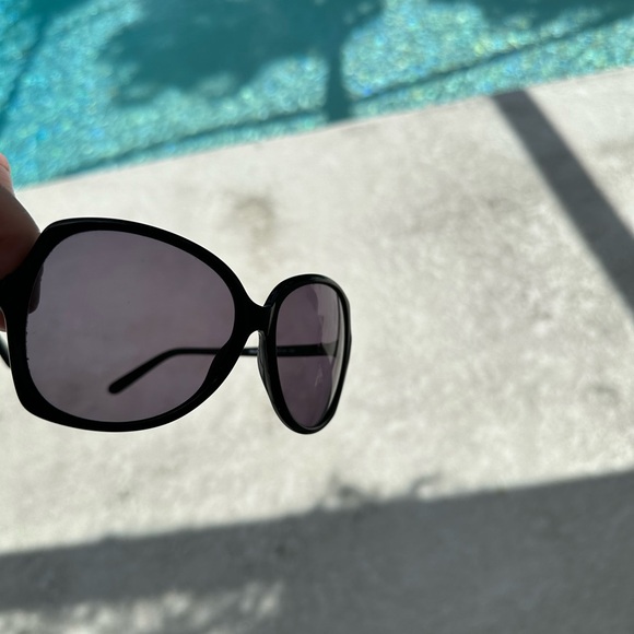 AQS Aquaswiss Valentina black oversized plastic sunglasses VAL001 - Picture 7 of 12